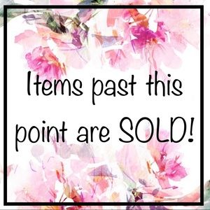 Items past this point are sold.